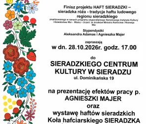 Haft sieradzki – prezentacja projektu i wystawa