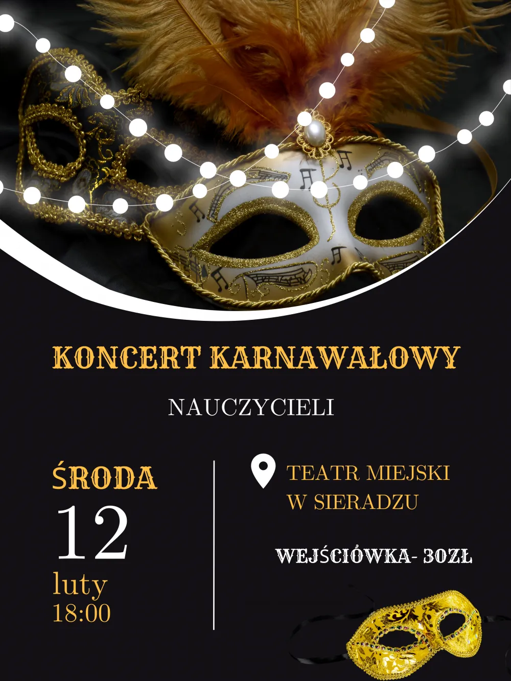 Koncert Karnawałowy Nauczycieli PSM st. I w Sieradzu