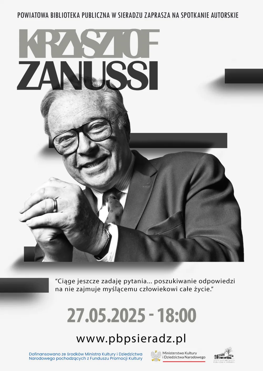 Spotkanie z Krzysztofem Zanussim w PBP Sieradz 