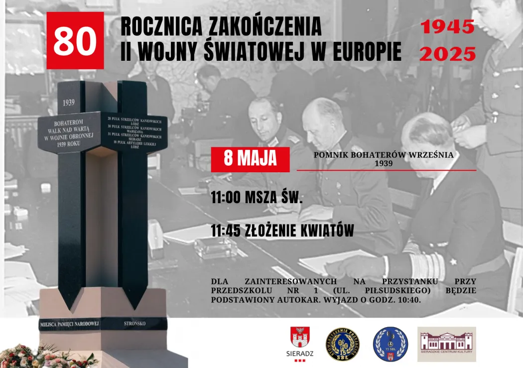 80. rocznica zakończenia II wojny światowej w Europie. Zaproszenie