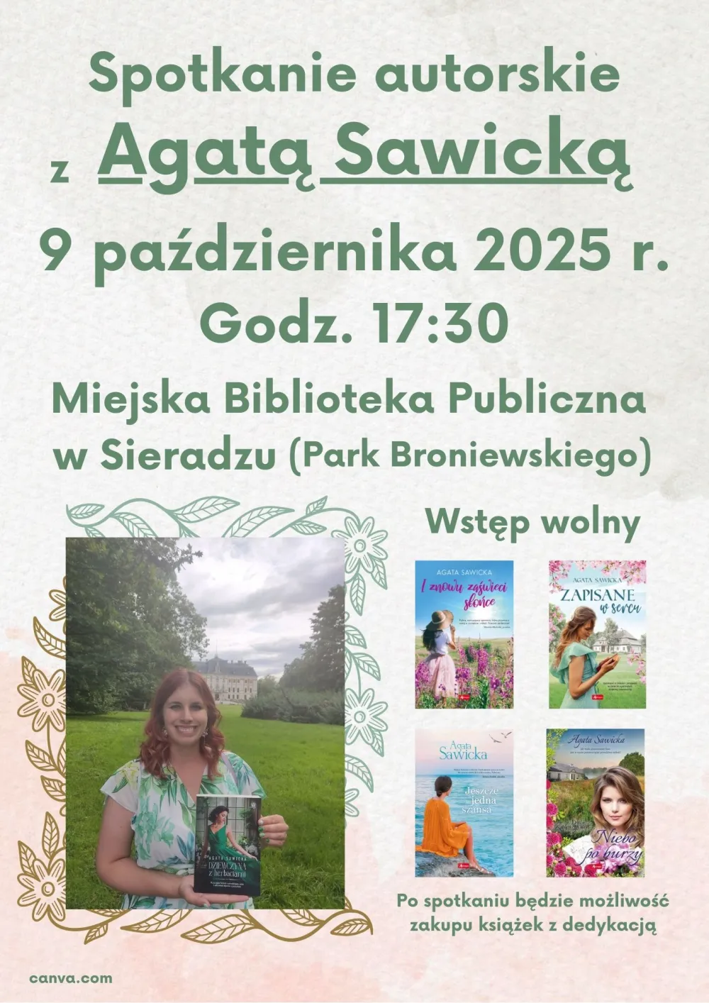 Spotkanie z autorką Agatą Sawicką