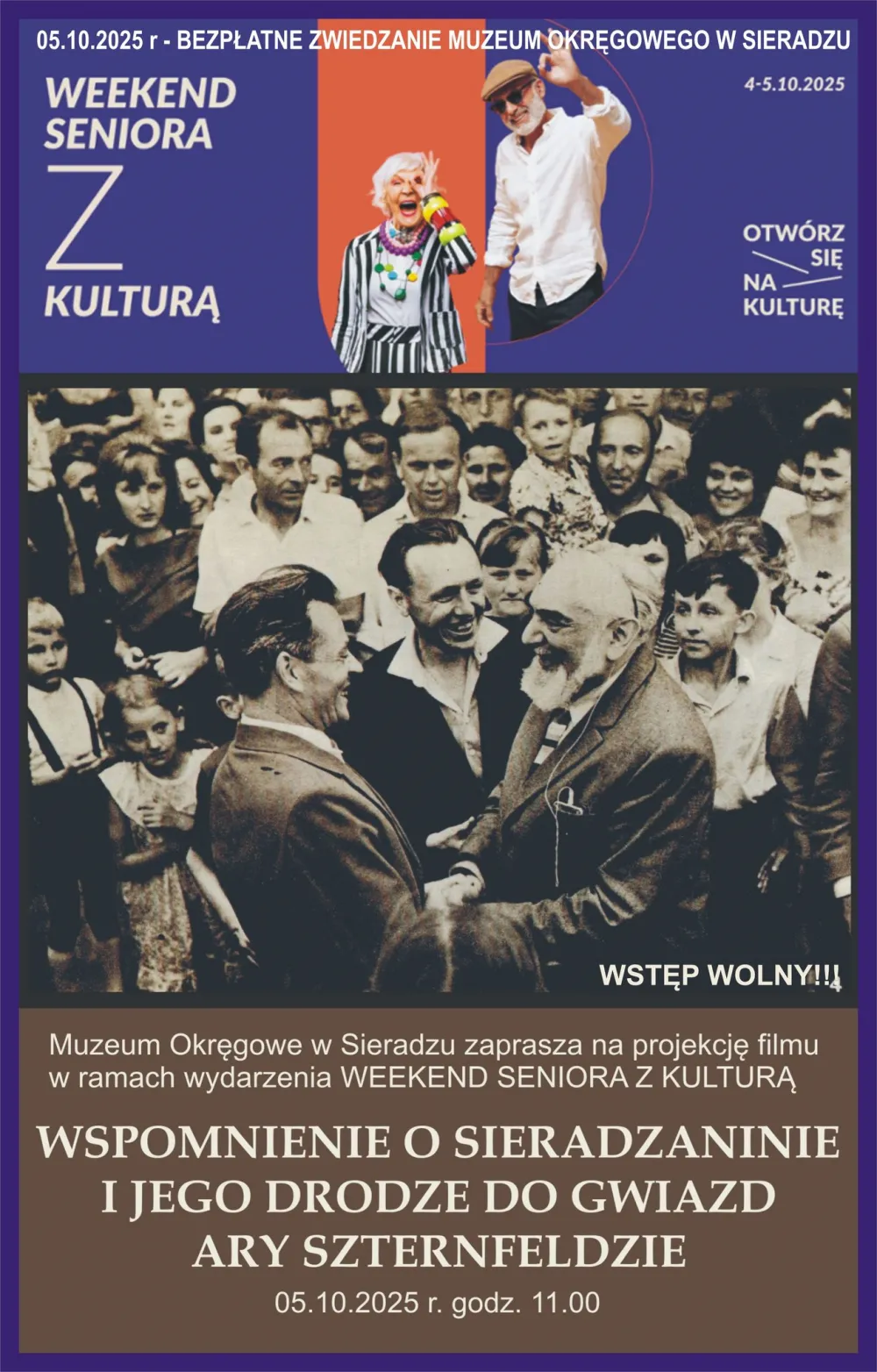 WEEKEND SENIORA Z KULTURĄ -  projekcja filmu: 