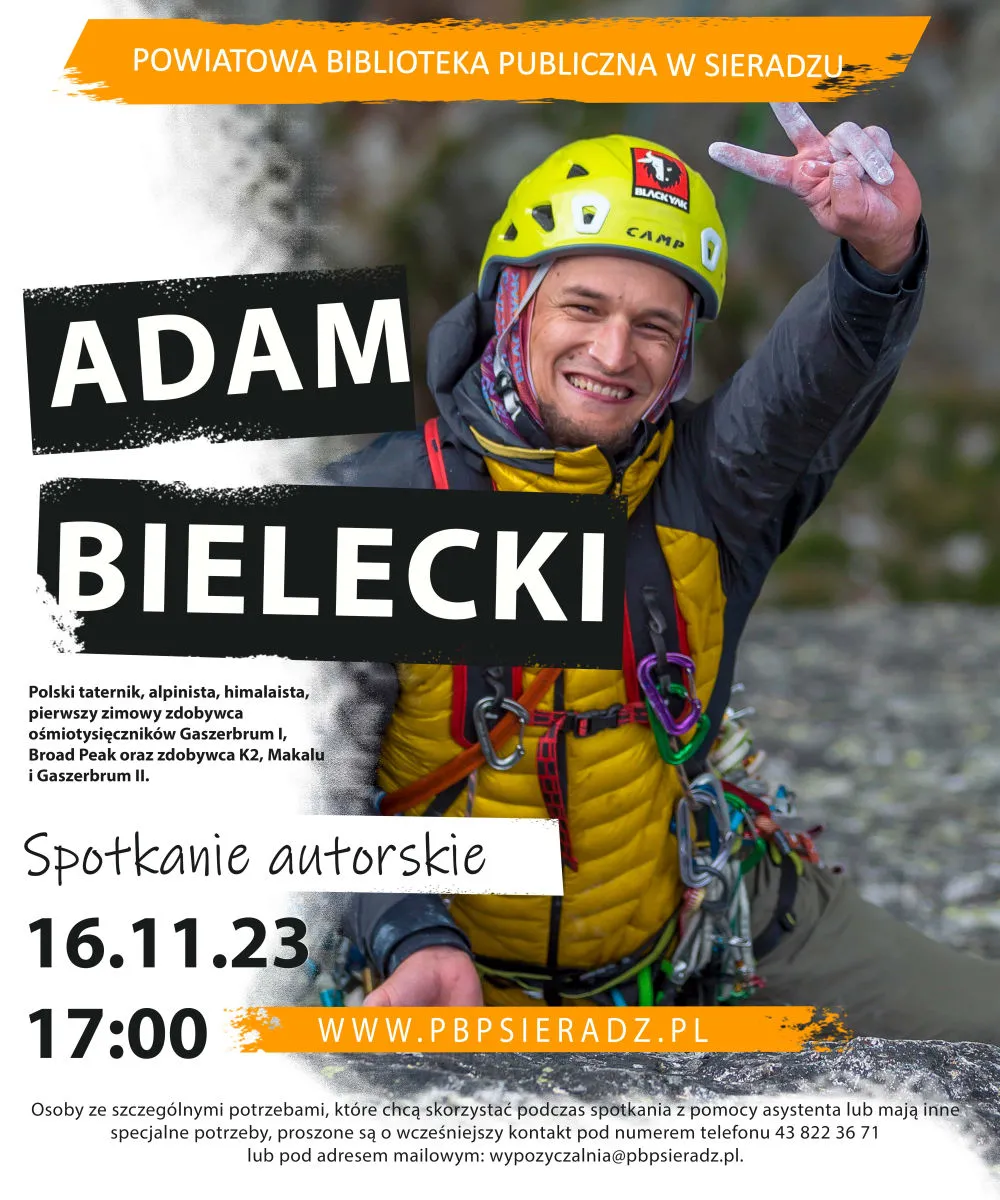 Spotkanie z alpinistą Adamem Bieleckim