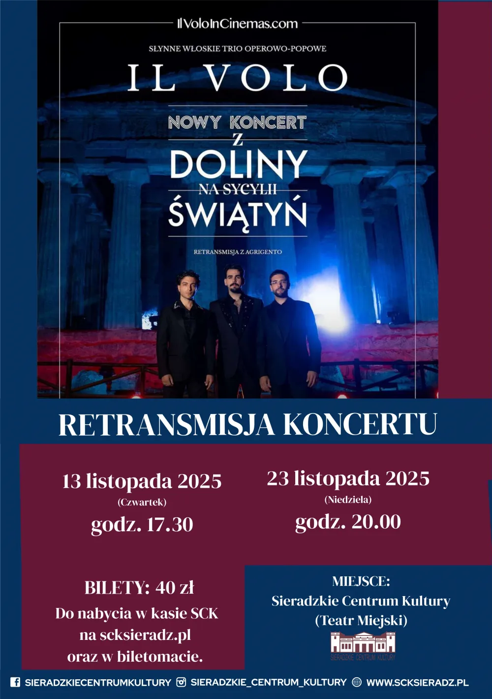 IL Volo. Najnowszy koncert z Doliny Świątyń  Retransmisja letniego show z Agrigento na Sycylii 2024