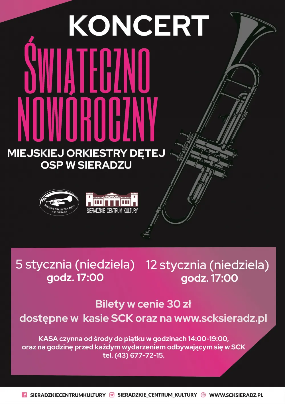 Koncert świąteczno-noworoczny Miejskiej Orkiestry OSP w Sieradzu