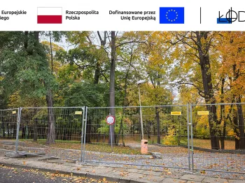 park grodzenie z belką 