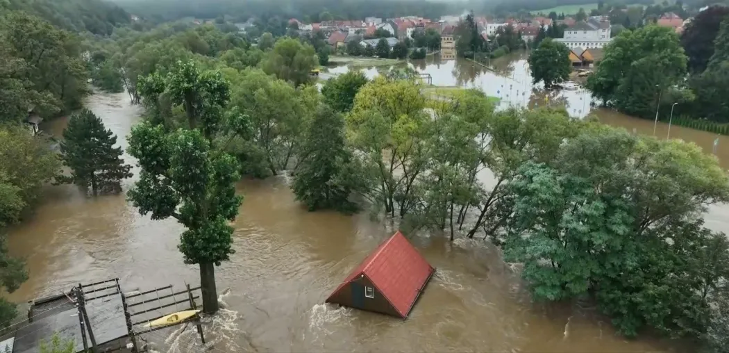 Wleń. Krajobraz po powodzi