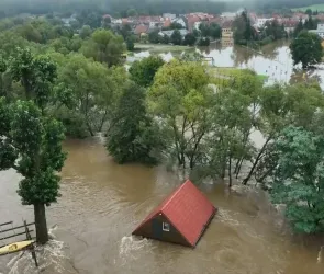 Wleń. Krajobraz po powodzi