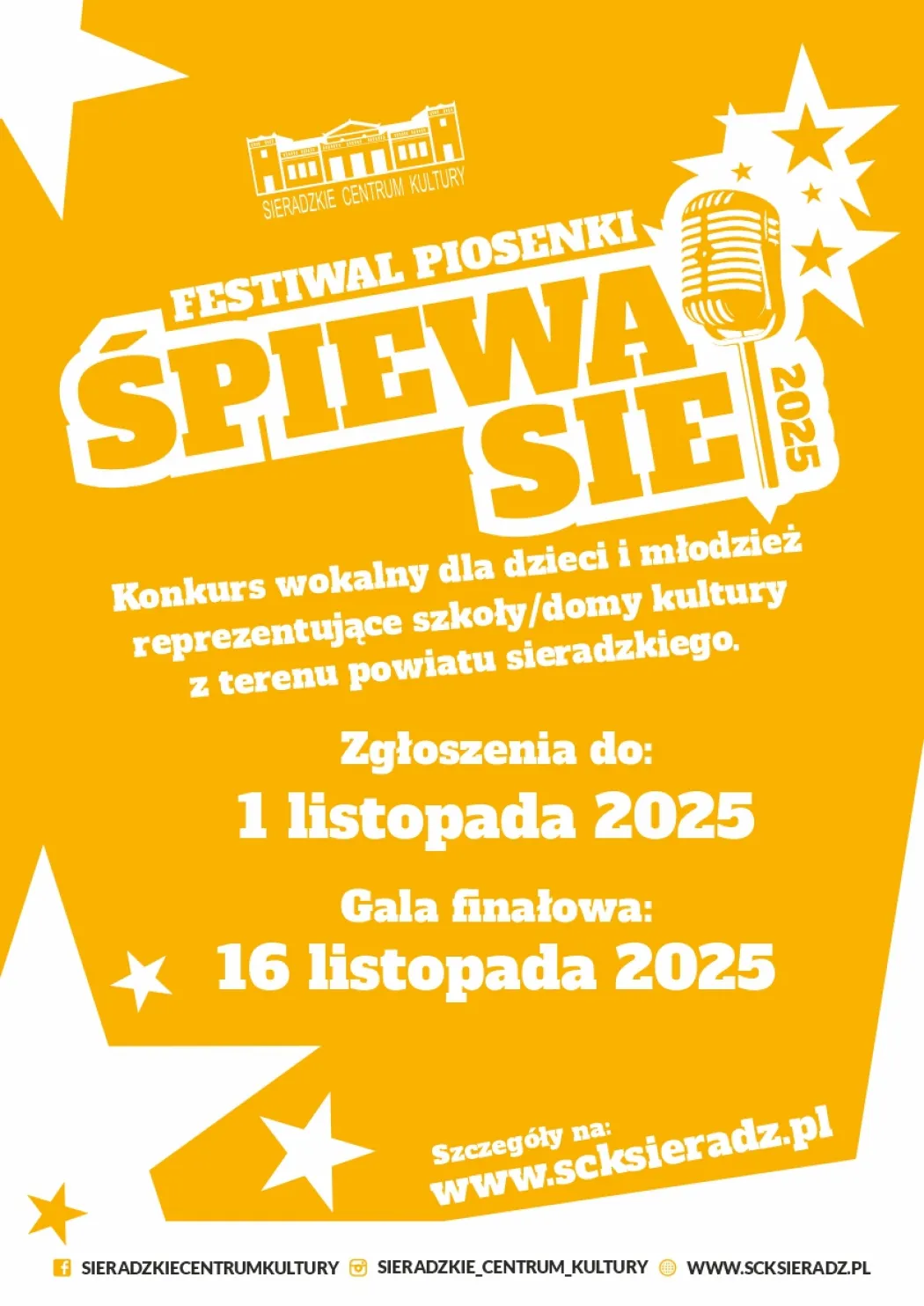 Umiesz śpiewać? SCK przyjmuje zgłoszenia do udziału w konkursie Śpiewasie 2025