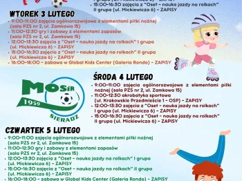 ferie z mosir-em 2026 - i tydzień