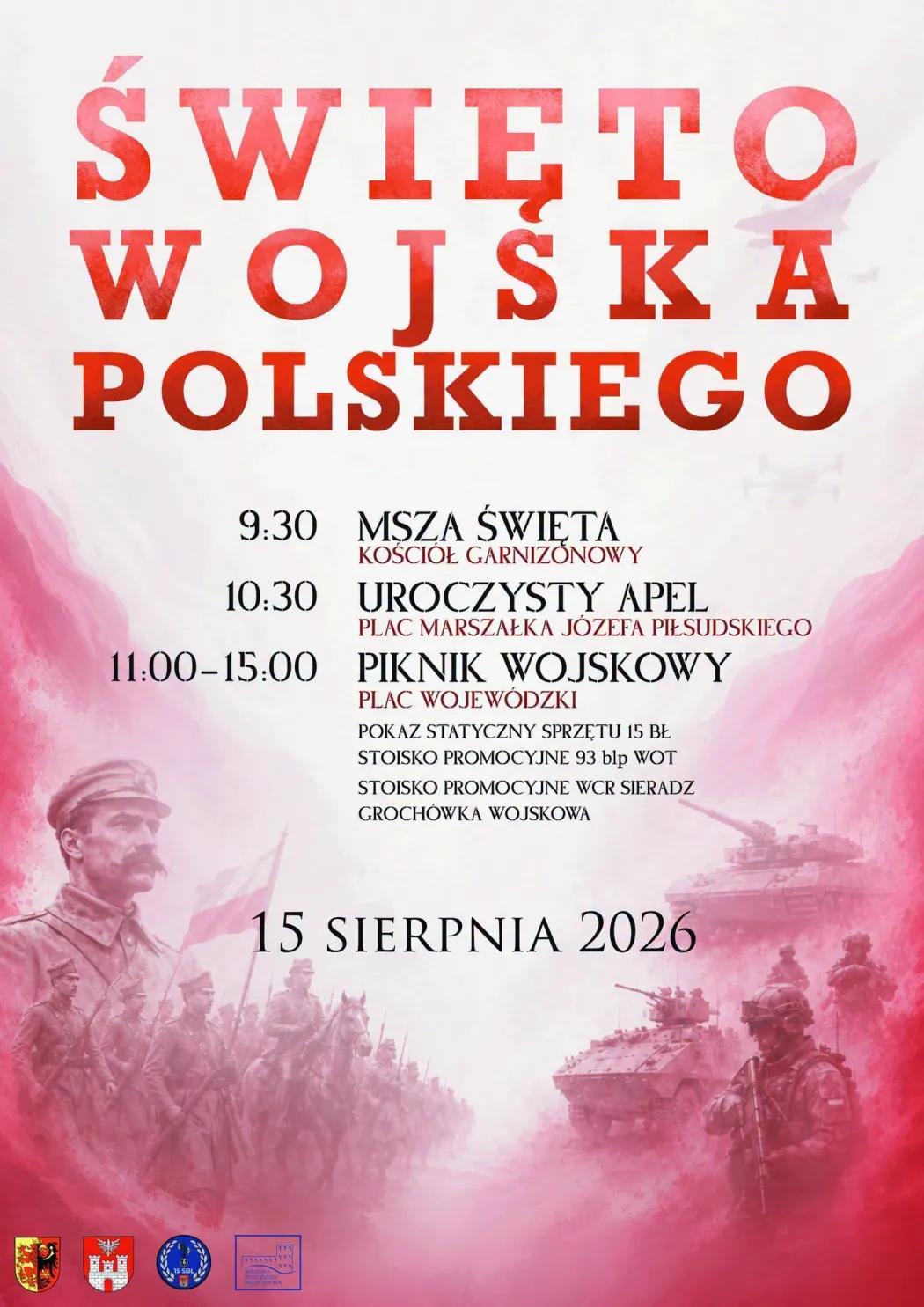 Obchody Święta Wojska Polskiego w Sieradzu. Sprawdź program uroczystości i Pikniku Wojskowego!