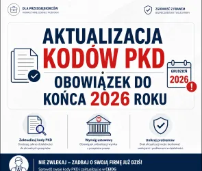 Dla przedsiębiorców - zmiana PKD