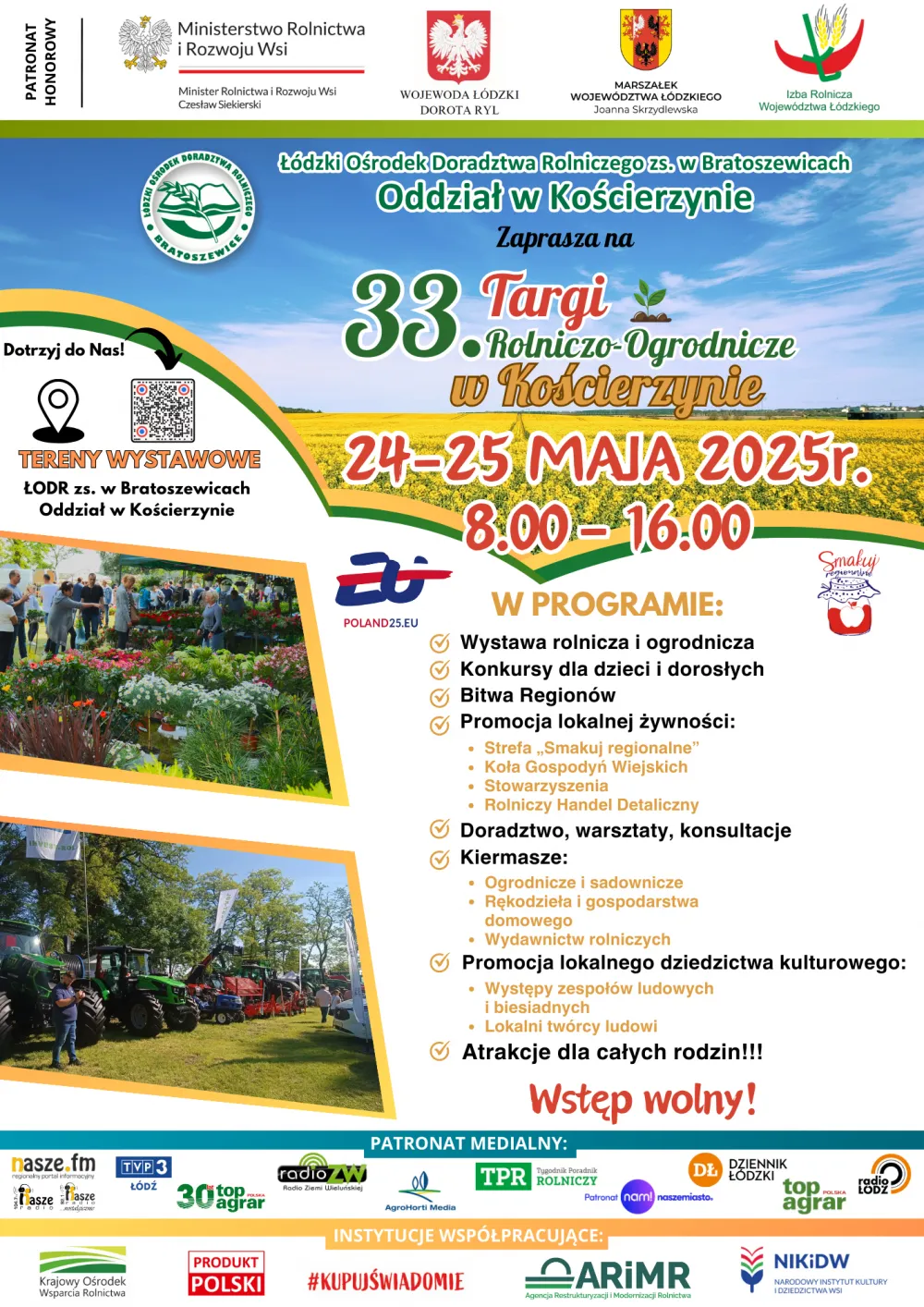 XXXIII Targi Rolniczo-Ogrodnicze Kościerzyn - 24 i 25 maja 2025